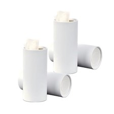 Car Cup Holder Tissue Boxes, Automotive Interior Tissue Container, 4 PCS White