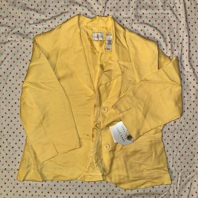 Emma James Bright Yellow Blazer - Single Breasted, NWT, Size 16