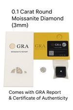 Loose Moissanite Real Gem Stone GRA Certificate 3mm 0.1ct VVS1 D Round Cut