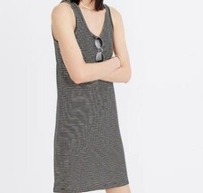 Madewell Striped Knee Length Dress Midi NWOT Women’s Size L