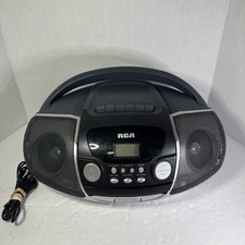 RCA RCD-175 Portable Boombox CD Player AM/FM Radio Cassette Recorder Tested Read