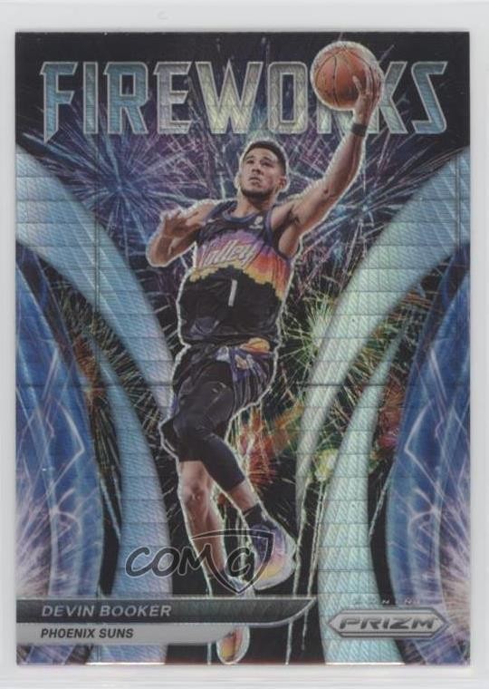 2021-22 Panini Prizm Fireworks Hyper Prizm Devin Booker #19 7y2