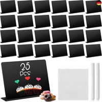 Zeawavsl Mini Kreidetafel Set, 25 StüCk Mini Tafeln Zum Beschriften, Abwischbar