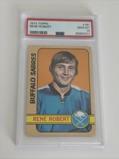 1972 TOPPS RENE ROBERT RC ROOKIE #161 BUFFALO SABRES PSA 10