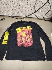 Godzilla Crunchyroll Cataclysm Toho Monsters Sz L 2 Side Long Sleeve Shirt Black