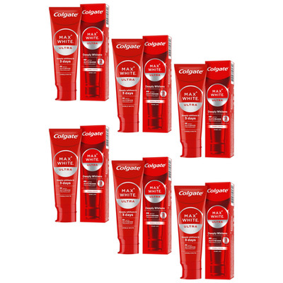 6x Colgate Ultra Active Foam 75ml Whitening Zahnpasta Tiefenreinigungsformel
