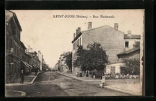 CPA St-Fons, Rue Nationale 