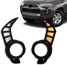 White Amber LED Front Bumper Fog Daytime Running Lamp Sequential LED Turn Signal