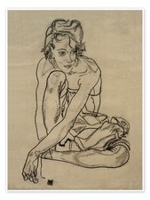 Poster Kauernde - Egon Schiele