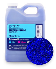 2 LBS Blue Indicating Silica Gel Beads Reusable Desiccant 3-5mm