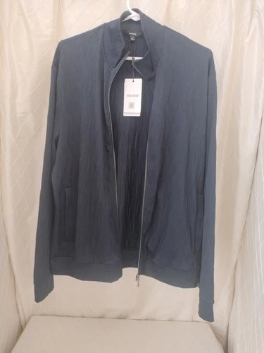 Reiss Men's AkselWave-Jacquard Zip-Through Jacket Navy Medium - NWT - RN114836 image 9