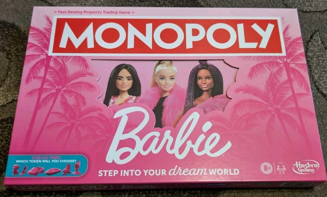Monopoly: Barbie Edition Board Game Hasbro (2023) Brand New & Sealed Box Damaged
