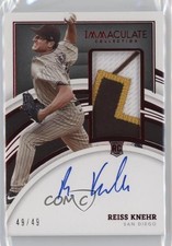 2022 Panini Immaculate Rookie Red 49/49 Reiss Knehr #141 Patch Auto x2o