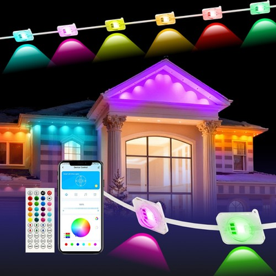 #ad 200Ft Permanent Outdoor Lights for House App amp; Remote Control RGB Smart Eaves $84.99