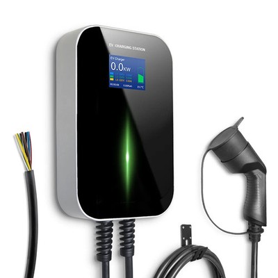 Wallbox 3.7 kW Typ 2 6 Meter IP66 für Hybrid- und Elektroautos Schwarz