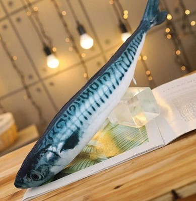 Mackerel Fish 16'' Pillow Stuffed Animal Plush Toys Toddler Doll Kids Gifts