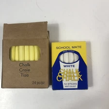 Vintage Chalk, While School Mate Non Toxic and Yellow Generic