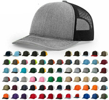 112 Trucker Hat Blank Snapback Mesh Back Cap 135 Colors