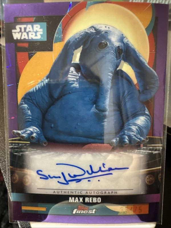2025 Star Wars Smugglers Outpost Simon Williamson As Max Rebo Auto Purple 35/75