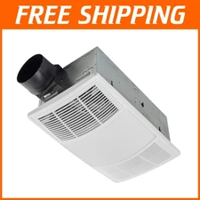 Compact Exhaust Fan & Heater Combination with Dimmable LED Light - 80 CFM