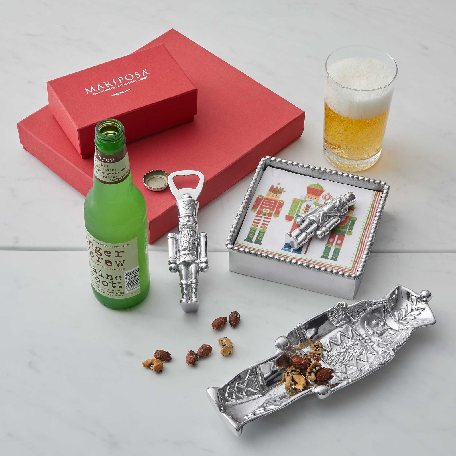 New in Box - Mariposa Nutcracker Beaded Napkin Box