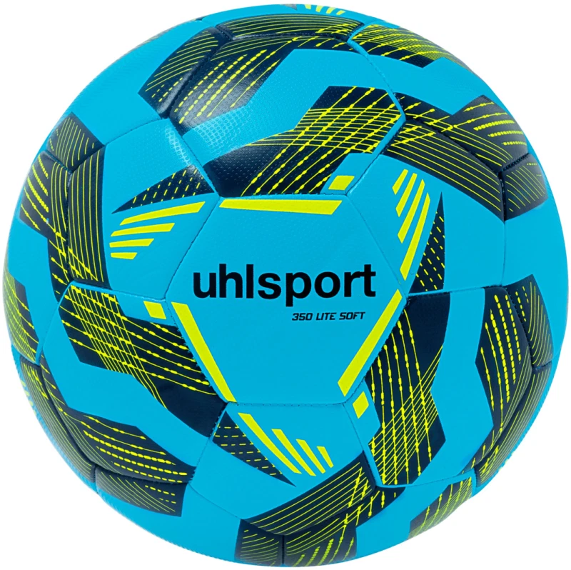 Uhlsport Fußball Lite Soft 350 eisblau/marine/fluo gelb Gr. 4, 5