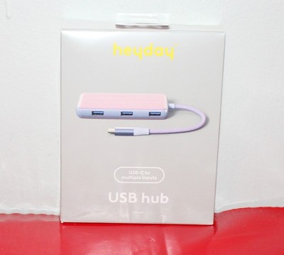 heyday USB-C to Multiple Inputs Pink USB hub *NEW* HDMI 4K 5 Gbps