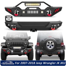 Front Or Rear Bumper For 2007-2018 Jeep Wrangler Jk Jku Wwinch Plateled Lights Front Or Rear Bumper For 2007-2018 Jeep Wrangler Jk Jku Wwinch Plateled Lights
