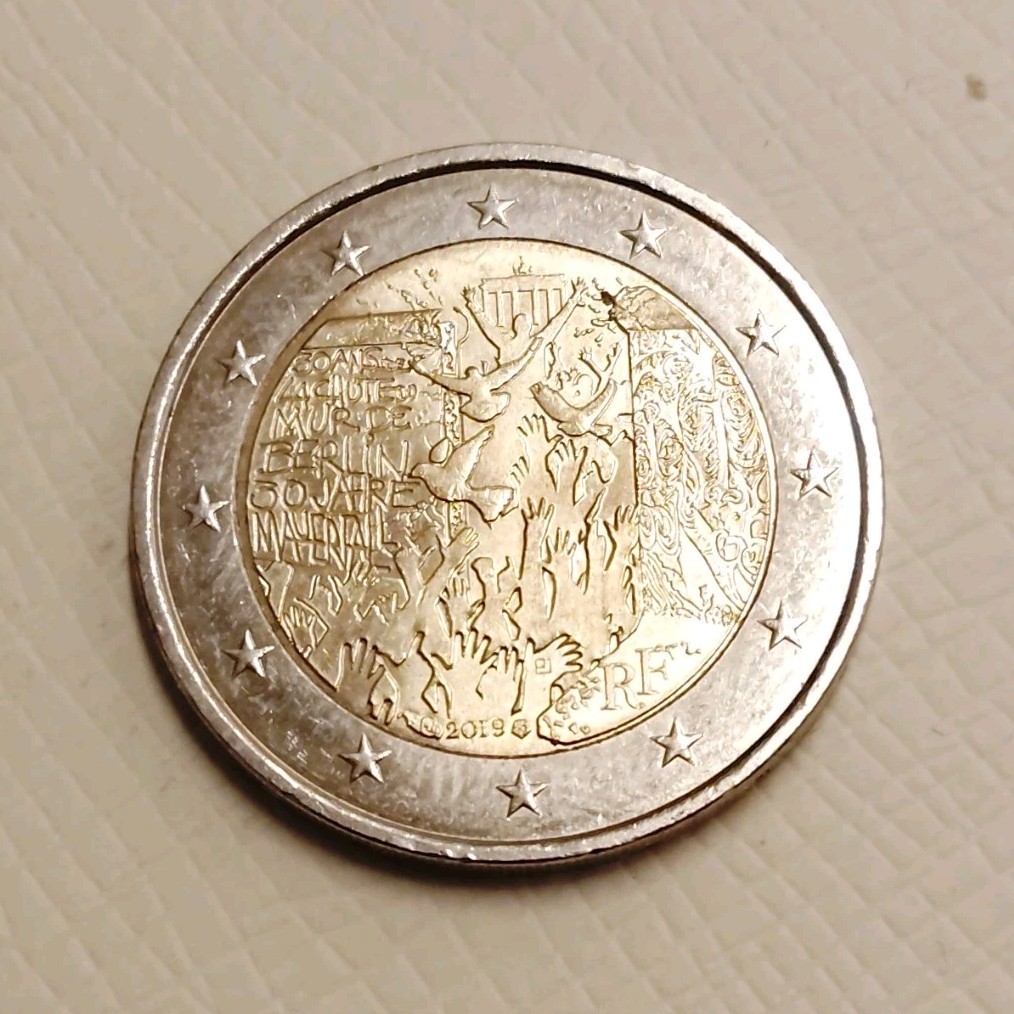 Allemagne Pièce 2 Euro 2019 Chute Dur Mur De Berlin