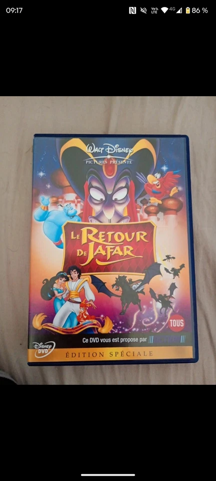 Disney Le Retour de Jafar DVD Édition spéciale Animation Zone 2 - Photo 1/2