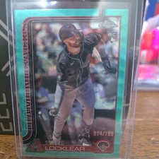 2025 Topps Chrome Update Tyler Locklear RC AquaWave Refractor /199 Diamondbacks