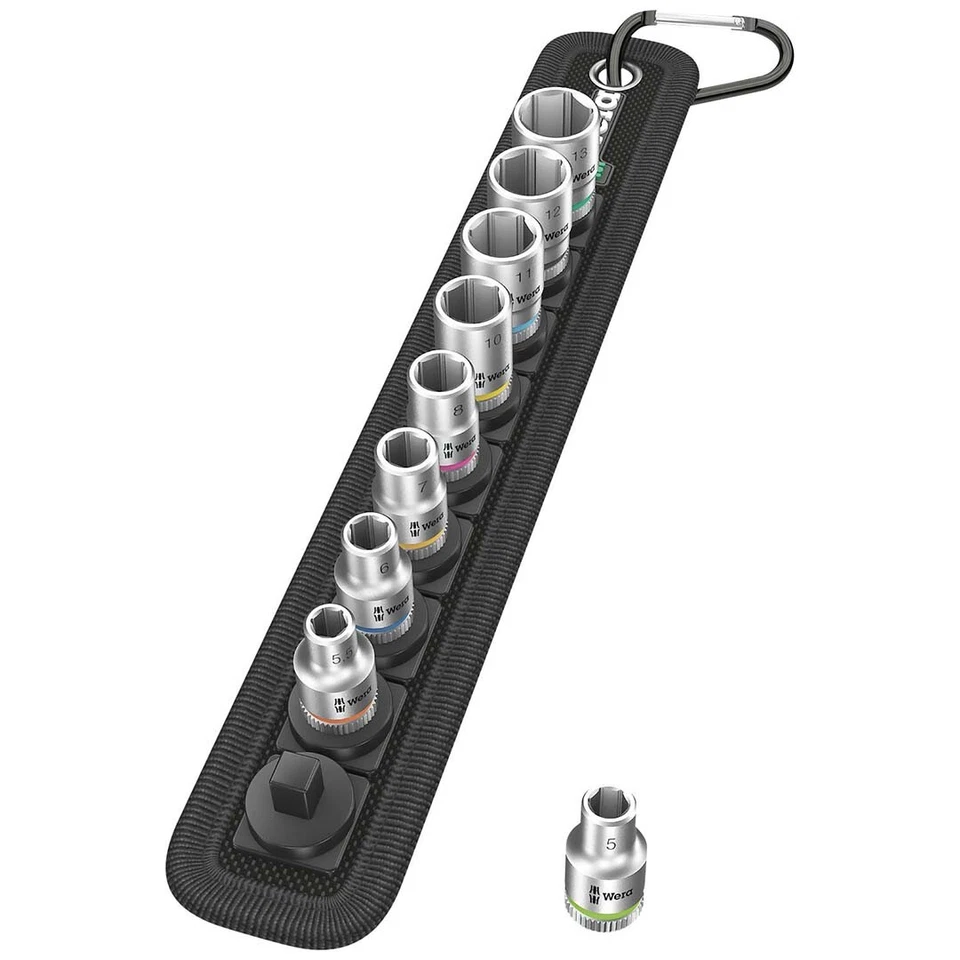 Wera 05003883001 1/4 Drive Metric Sockets  On Storage Belt (9 Piece) - Image 2 of 4