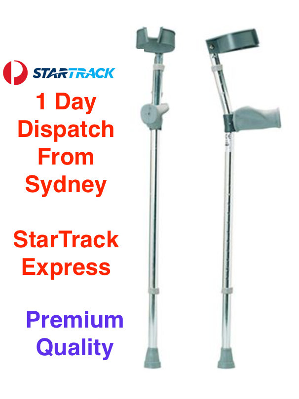 Premium Durable Adjustable Forearm Elbow Crutch Canadian crutches PAIR