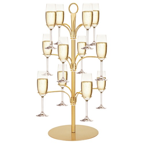 3-Tier 12 Holders,Wine Glass Rack Cocktail Tree Stand for Drinks Champagne Tower