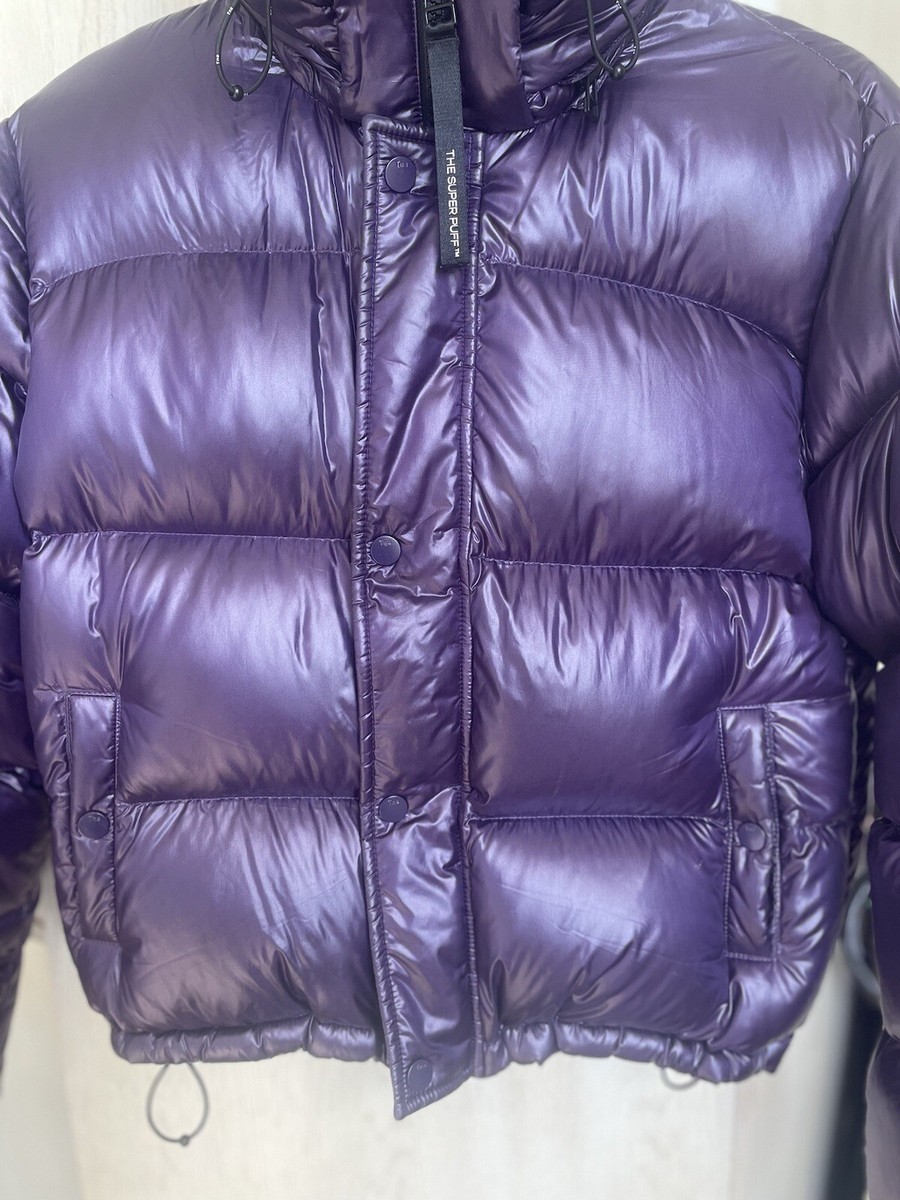 Aritzia TNA Super Puff Shorty High Gloss Purple Jacket SIZE Aritzia TNA Super Puff Shorty High Gloss Purple Jacket SIZE