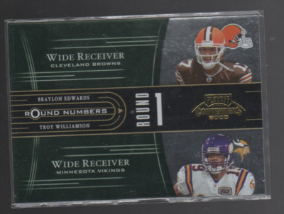 #ad #ad BRAYLON EDWARDS TROY WILLIAMSON 2005 CONTENDERS ROUND NUMBER ROOKIE #RN 4 1500 $1.50