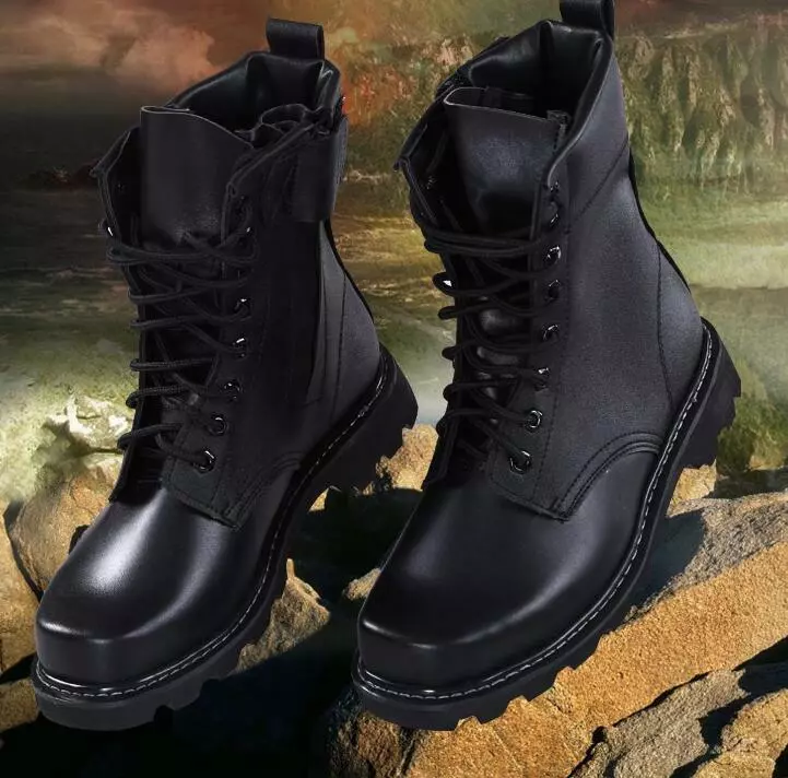 Retro Men s British Style Lace Up Combat Ankle Boots Wearable Shoes Black Brown