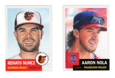 2020 Topps Living Set Aaron Nola Renato Nunez Lot (2)