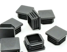 1 3/4" In Black Square Tube End Plug  Square Tube Cap  USA  24 Plugs per Package
