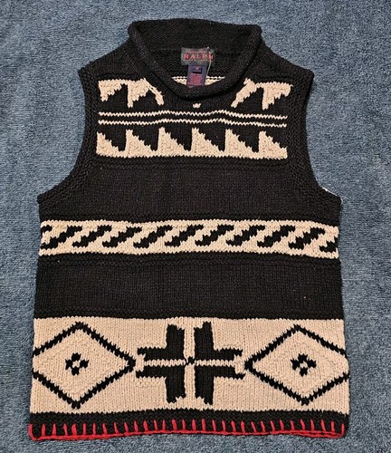 Polo Ralph Lauren Exclusive Hand Knitted Vest Viva Las Vegas Size Medium