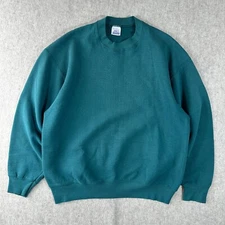 BVD Men XLTeal Crewneck Sweatshirt Pullover Vintage Essential USA Made