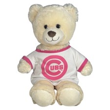 Build A Bear Lil' Coconut Cub Cream 16" Bear Plush Pink Cubs Logo Shirt 2015
