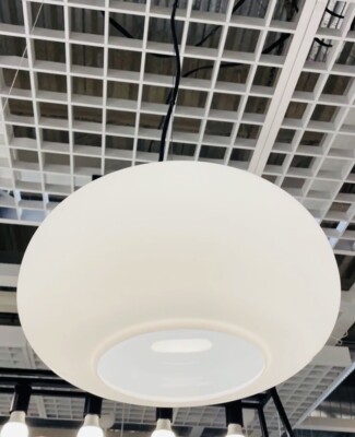 【廃盤】IKEA dejsa ペンダントランプ ikea DEJSA Pendant lamp, chrome plated/opal glass 14 