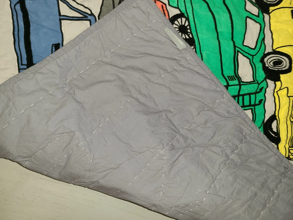 Land of Nod "Traffic Jam" Toddler Bed Quilt - Image 4 of 4