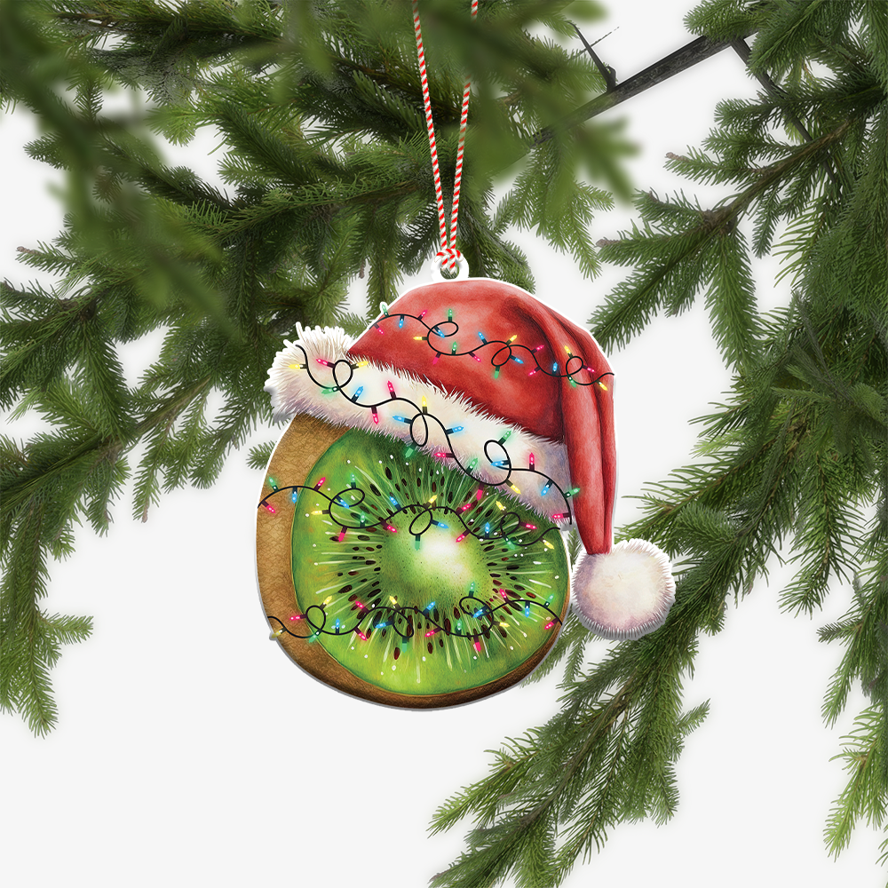 Kiwi Christmas Ornament, Kiwi Xmas Ornament, Kiwi Lovers Ornament Gift