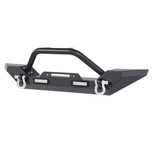 Rock Crawler Front Bumper Winch Plate w/ D-Rings For 87-06 Jeep Wrangler TJ YJ - Picture 16 of 18