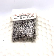 Matte Pewter Size 11 Triangle Glass Seed Beads 10g NEW