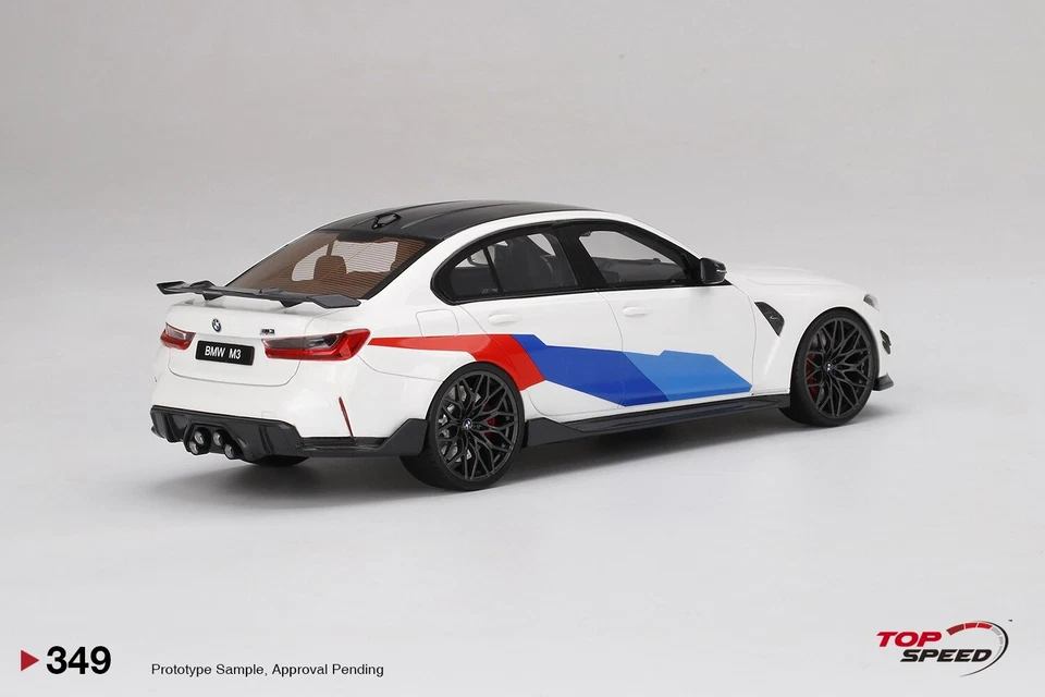 BMW M3 M-PERFORMANCE (G80) ALPINE WHITE - TOPSPEED TS0349 1/18  - Image 2 of 3