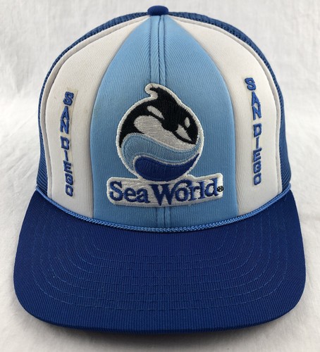 Casquette Snapback Vintage Sea World Shamu - Années 80 - San Diego - Mesh - Neuf Sans Étiquette