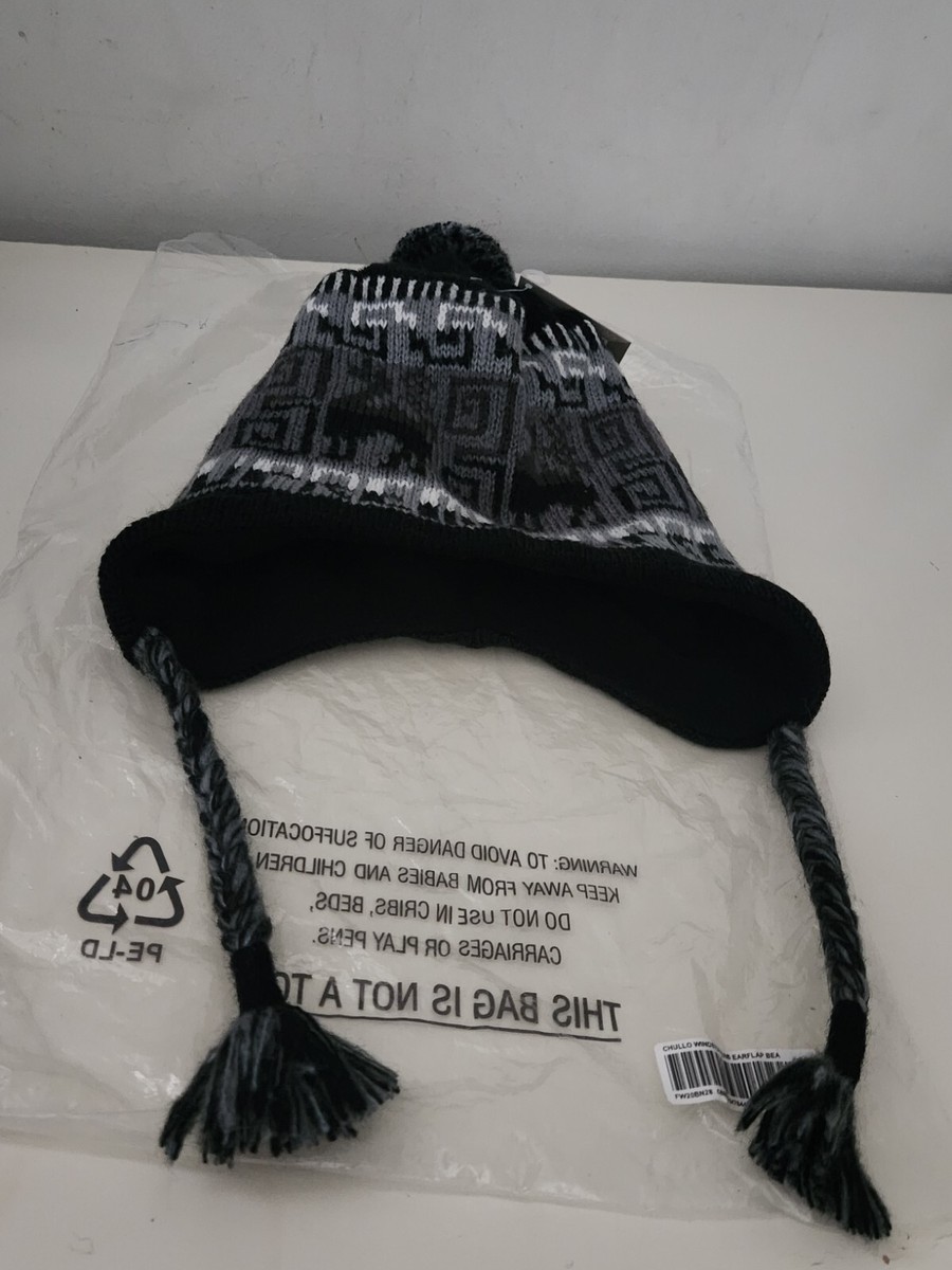 FW20 Supreme Chullo Windstopper Earflap Beanie Black Grey FW20 Supreme Chullo Windstopper Earflap Beanie Black Grey